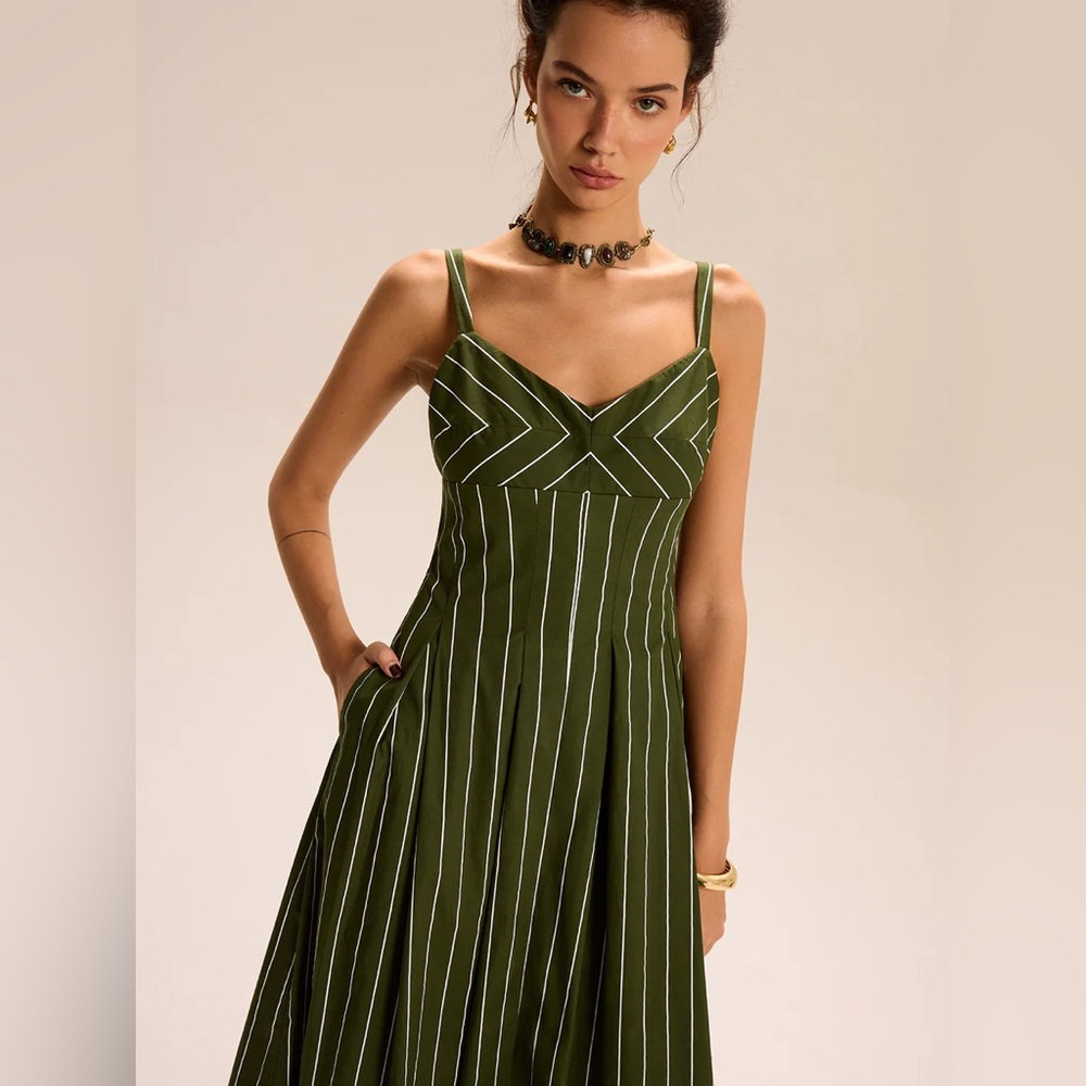Commense Striped Maxi Dress - Picture 3 of 13